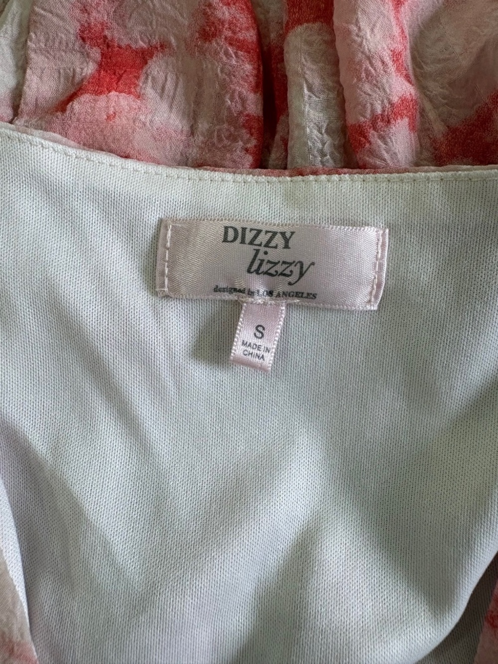 Dizzy Lizzy Ruffle Bottom Flowy Boho Style Dress - Size S - Picture 5 of 5